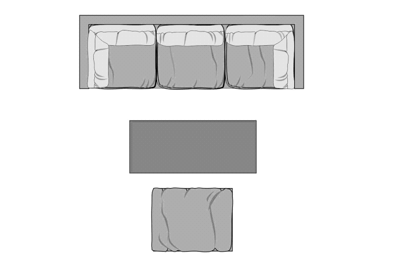 Hoekbanken animatie aanklikbare hocker Perida design